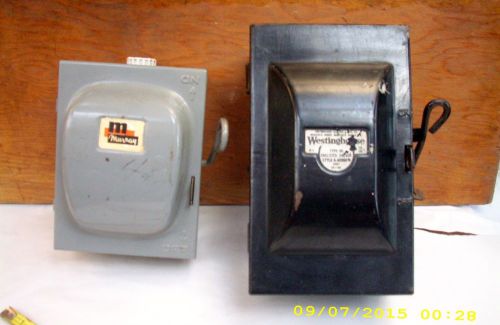 Vintage glass fuse electric  switching  boxes for sale