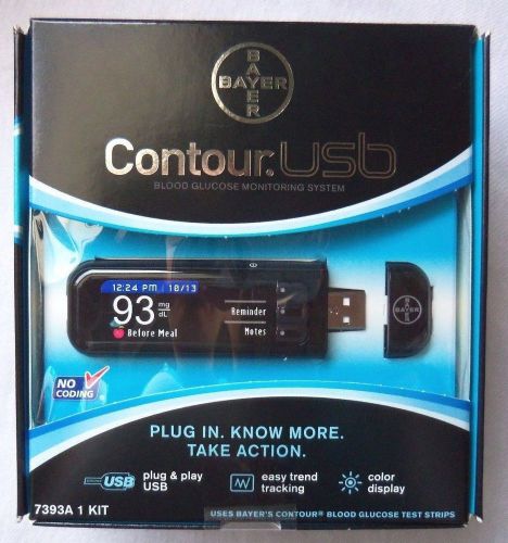 Bayer Contour USB 7393A Blood Glucose Monitoring System *NEW/SEALED* Exp.08/2016