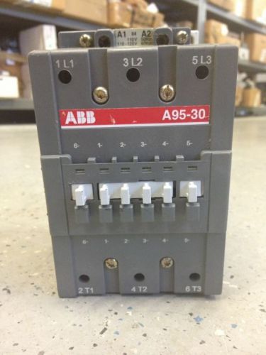 ABB A95-30, 125 AMP, 600 VAC, 120V/ 60 Hz coil, Contactor w/ CAL 5 Aux. contact