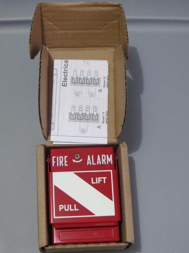 NEW RMS 1T LPNY Fire Alarm lift and Pull Station Bright Red