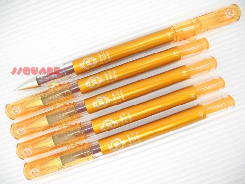 5 x Pilot Hi-Tec-C Maica 0.4mm Extra Fine Needle Tip Rollerball Gel Pen, AO