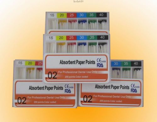 100 Boxes Brand New Absorbent Paper Points For Dental Use CE FDA kla