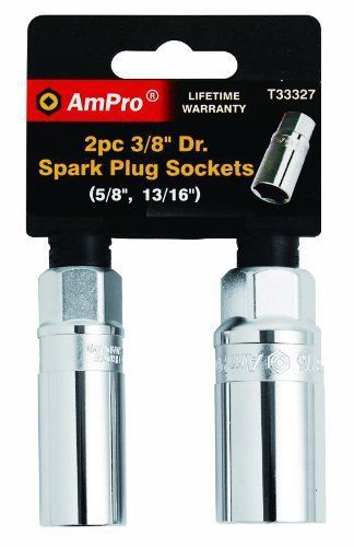 AMPRO T33327 3/8-Inch Drive Spark Plug Socket Set  2-Piece
