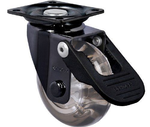 Schioppa  glap 210 gel black fpi-br  2&#034; (50 mm) swivel brake caster  non-marking for sale