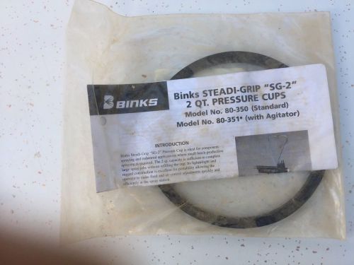 Binks SG-2 Model 80-350 Steadi-Grip 2 QT Pressure Cup Paint Sprayer LID SEAL