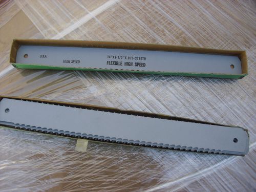 TEN !!   14&#034; x 1-1/2&#034; x .075&#034; x  3 TPI HSS Power Hacksaw Blades Made In USA