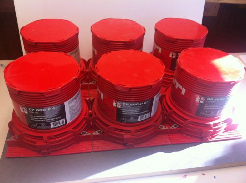 (lot of 6) hilti cast in place fire stop cp 680-p 6&#034; for 4&#034; to 6&#034; plumbing pipes for sale