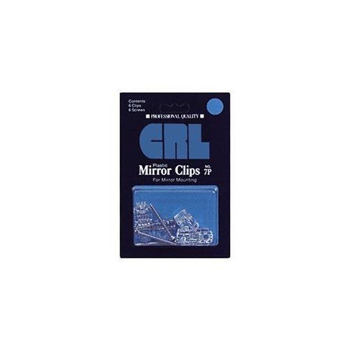 CRL 1/4&#034;Clear Standard Plastic Mirror Clip -6 Pack