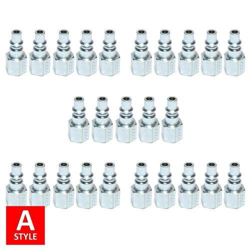 25pc a style air hose fittings 1/4 female npt pneumatic tool coupler plugs usa for sale