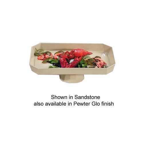 Bon Chef 50959106P Casserole Dish, 22&#034; X 15&#034; X 6-1/2&#034; H, Pedestal, Octagonal