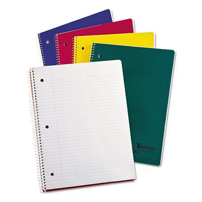 Earthwise 100% Recycled Single Subject Notebooks, 8 1/2 x 11, White, 80 Sheets