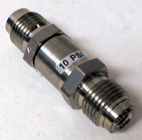 NUPRO 10 PSI ONE WAY CHECK VALVE 1/4&#034; MALE VCR FITTINGS
