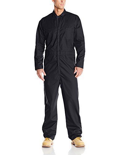 Red Kap Men&#039;s Twill Action Back Coverall, Black, 54 Long