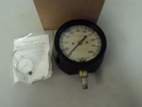 MARSHALL TOWN PRESSURE GAUGE 100 PSI WITH VENT TUBE KIT