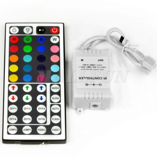 New 44 key ir remote control controller for rgb led light strip with 6 diy keys for sale