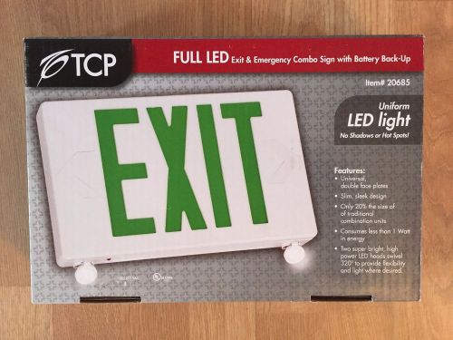 Tcp led emergency exit lighting fixture - green - tcp 20685 for sale