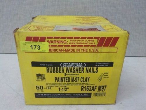 Stormguard Rubber Washer 50# Box 1.5&#034; Metal nails double dipped in zinc CLAY