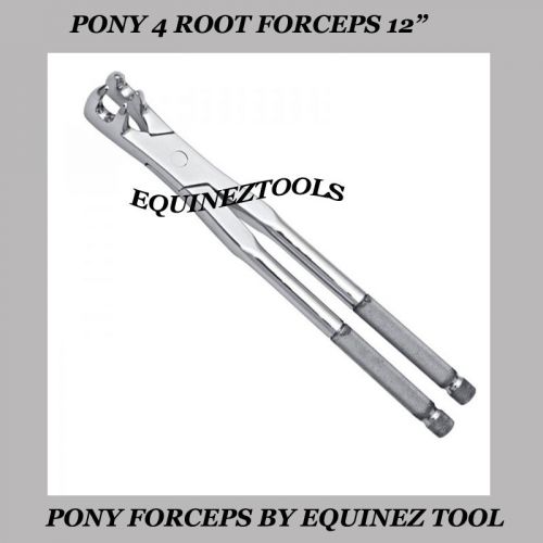 Four Root Pony 12&#034;, Extraction Forceps, Hand Crafted, Stl. Steel, Dental,Equine