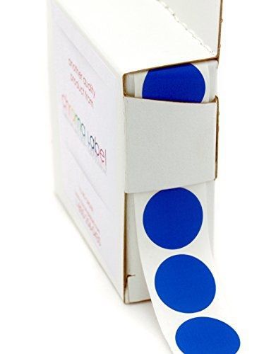 0.75&#034; dark blue, color-code dot labels | permanent adhesive, 3/4 in. - for sale