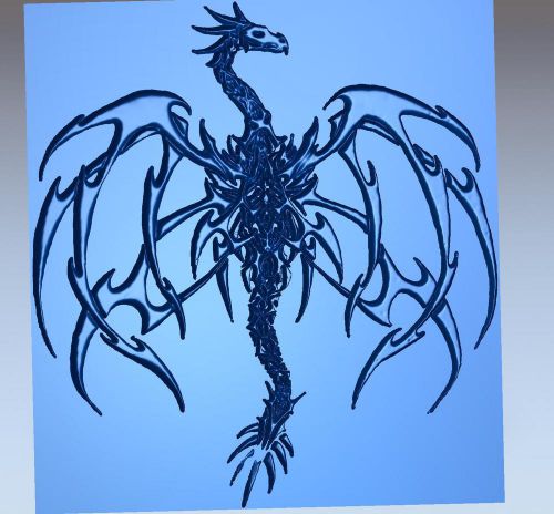 3d stl model for CNC Router mill - the Darck Dragon