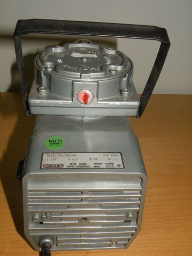 GAST DOL-101-AA Oilless Diaphragm Vacuum Pressure Pump 1/8HP, 60 PSI, 24 in/Hg