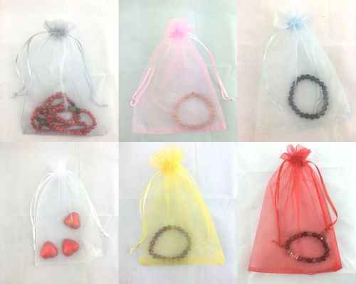 10/30pc Organza Bags Wedding Bombonie Gift Jewellery Packing Pouch Bag 13x18cm