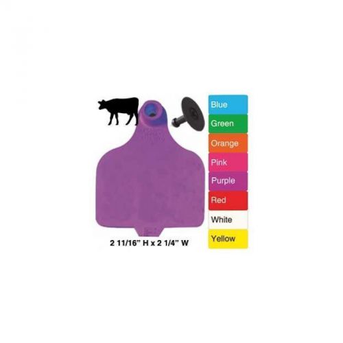 Fearing Duflex Large Blank Cattle ID Tags 25Ct Purple