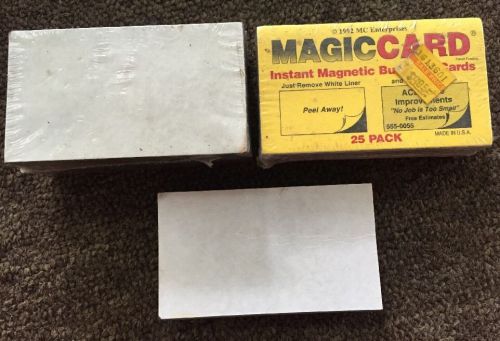 50 Self-Adhesive Peel-and-Stick Business Card Size Magnets MagicCard +10 Bonus