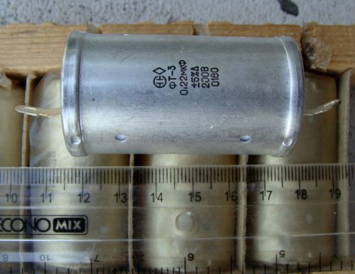 2x FT-3 0.22uF 200V Soviet Teflon capacitor 0,22 NEW Lot 2pcs