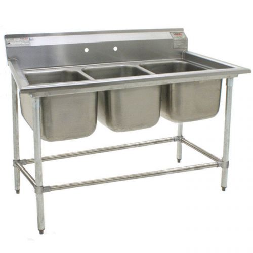 Eagle Group 412-16-3, Stainless Steel Commercial Compartment Sink with Three 16-