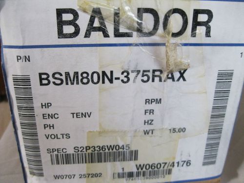 Baldor bsm80n-375rax brushless ac servomotor for sale