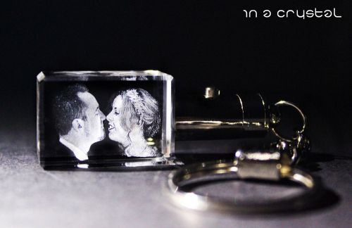3d crystal photo // in a crystal // customised gifts // quick dispatch !! for sale