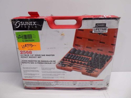 Sunex 2568 1/2-Inch Drive SAE Master Impact Socket Set, 43-Piece