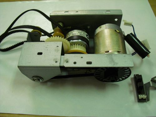 DC24V 3600rpm Motor with,encoder,speed change box,M Cluch,two timing Belt
