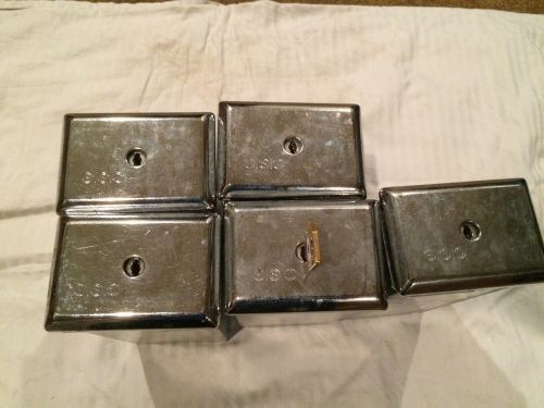 Lot of 5 esd coin boxes, 21883, for laundromat, 8 inch for sale