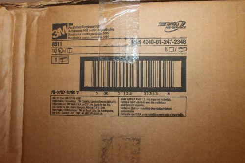 2000  CASES OF 80 3M 8511 Particulate N95 Respirator with Valve 160,000 MASKS