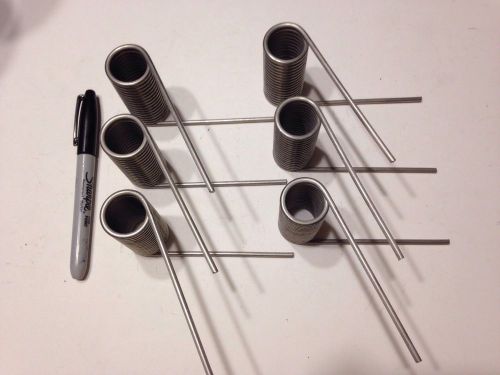 .135&#034; stainless steel wire torsion spring lot of 6 for sale