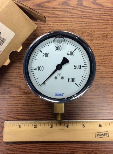 Wika 213.40 4&#034; 600PSI 1/4&#034; NPT LM Pressure Gauge P/N 9314725