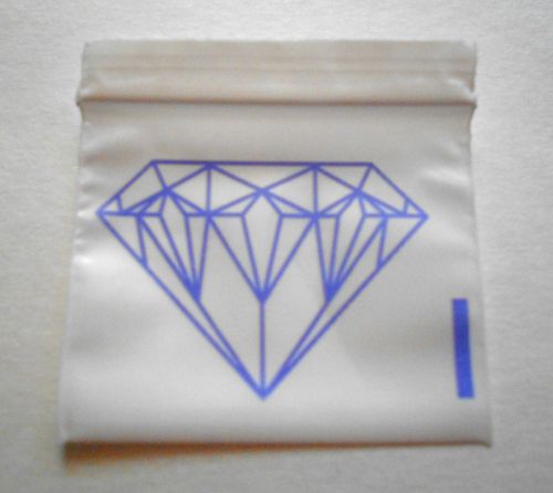 200 Purple Diamond (2x2) Small White Poly Bags (2020) Tiny Ziplock Dime Baggies