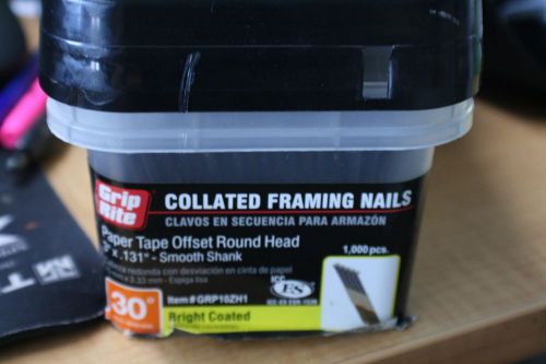 1000 count Grip Rite 30 degree 3&#034; x .131&#034; collated framing nails stainless steel