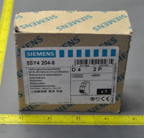 NEW SIEMENS 5SY4 204-8 SUPPLEMENTARY CIRCUIT BREAKER PROTECTOR 400V (S13-1-159E)