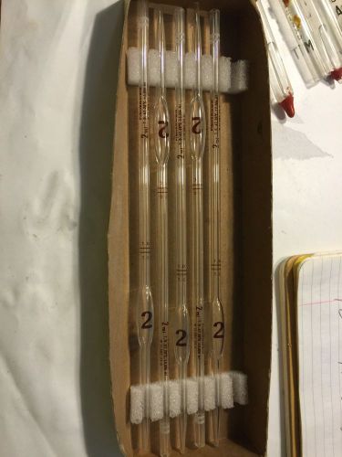 Lot Of 5 Fisher 2.0 Volumetric Pipet, Reusable, No. 11-382-33g