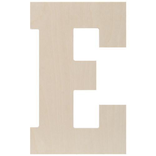 &#034;Baltic Birch Collegiate Font Letters &amp; Numbers 13.5&#034;&#034;-E, Set Of 6&#034;
