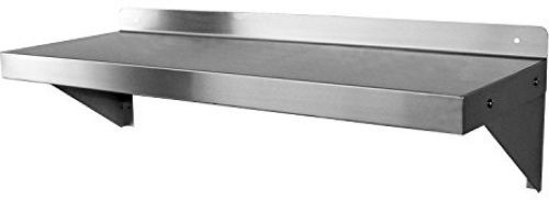 GSW Stainless Steel Commercial Wall Mount Shelf, 12 By 24-Inch, NSF