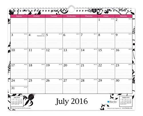 Blue sky 2016-2017 academic year wall calendar, wire-o binding, 15 x 12 , for sale