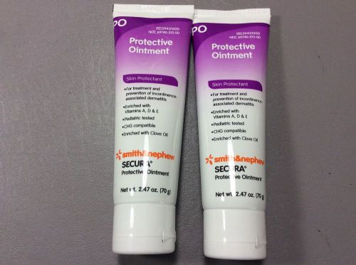 Smith&amp;Nephew Secura Protective Ointment 59431500 2.47oz (70g) Lot Of 2. New Tube