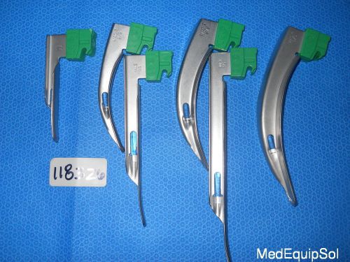 Vital Signs Greenlight Laryngoscope Blades 6Pc