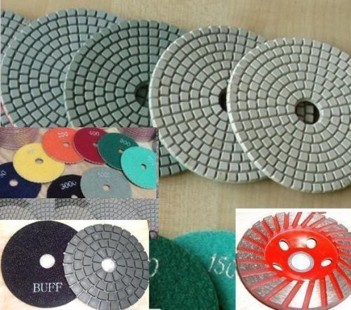 4 inch diamond polishing 25 pad 2 damo buff 3 turbo cup wheel granite concrete for sale