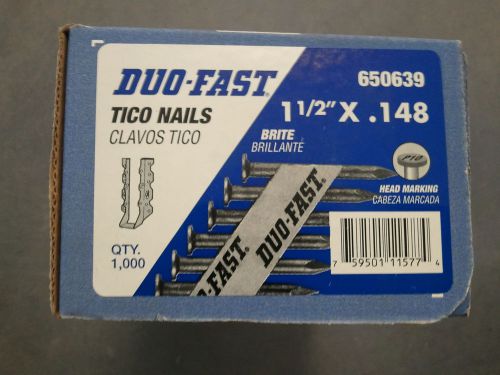 DUO Fast 1-1/2&#034; x .148 TICO 650639 Metal Connector Round Head Strip Nails Brite
