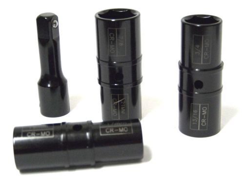 4 pc 1/2&#034; drive impact flip socket set lug nut remover installer industrial tool for sale